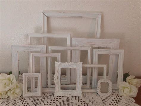 White Shabby Chic Frame Set Picture Photo Beach Cottage French Etsy