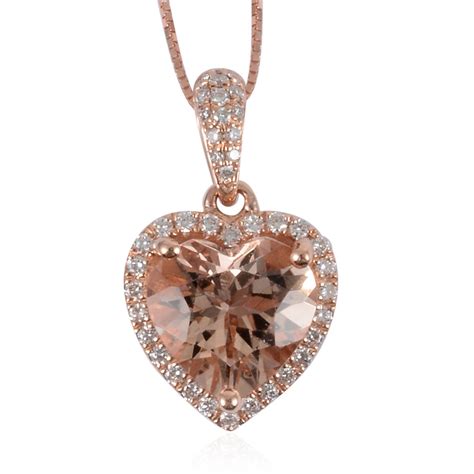 Shop Lc 18k Rose Gold Iliana Aaa Premium Morganite Diamond Valentine