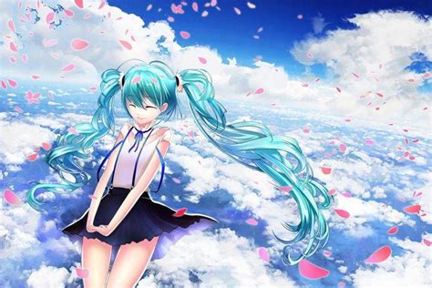 Anime Anime Girls Clouds Hatsune Miku Wallpapers Hd Desktop And