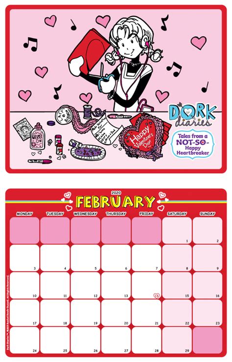 February Calendar Valentine Crafts Dork Diaries