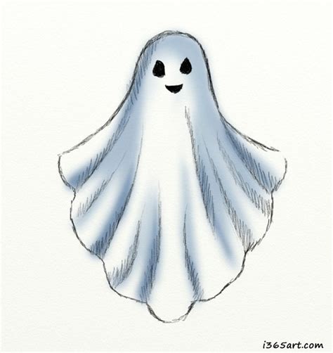How To Draw A Ghost Easy Halloween Drawings Halloween Drawings
