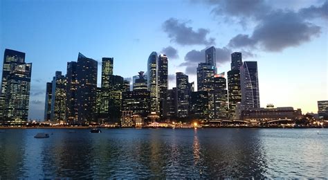 Wallpaper City Cityscape Singapore Asia Reflection Skyline