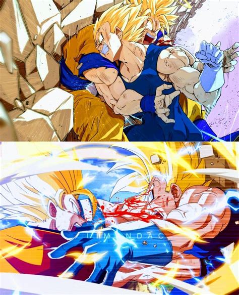 21 x 29,7 cm a3 : Goku Vs. Majin Vegeta, Dragon Ball Z | Dragon ball artwork ...
