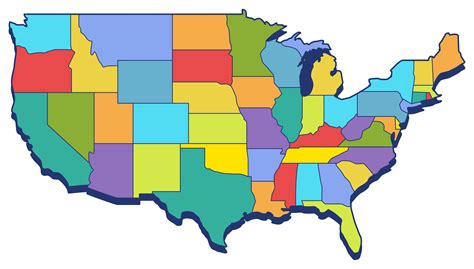 Blank 50 States Map Printable