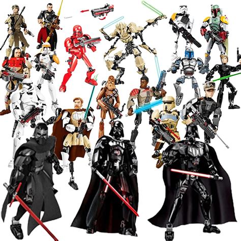 Ksz Starwars Darth Vader White Trooper Figure Building Blocks