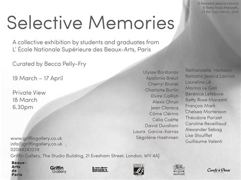 Selective Memories - Exhibition at Griffin Gallery in London