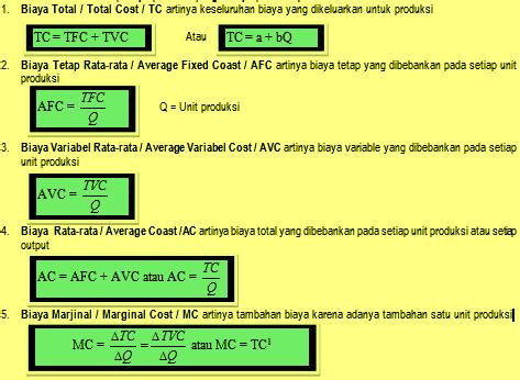 Biaya Variabel Rumus Teori Biaya Dan Efisiensi Biaya Lengkap Dengan