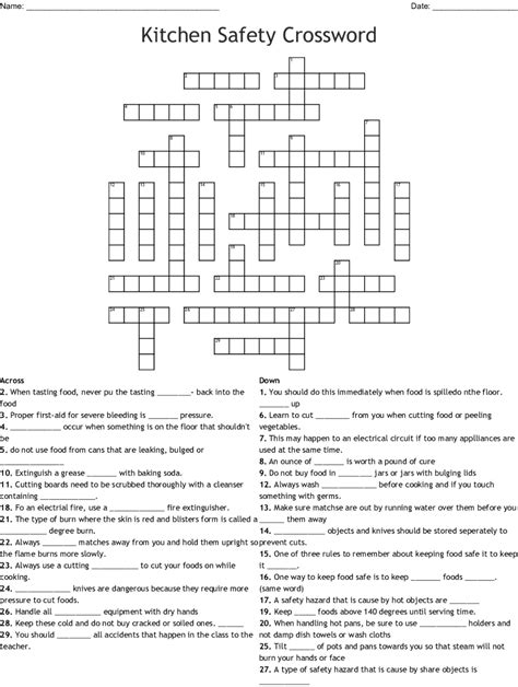 Workplace Safety Puzzle Crossword Wordmint In 2020 Workplace Safety