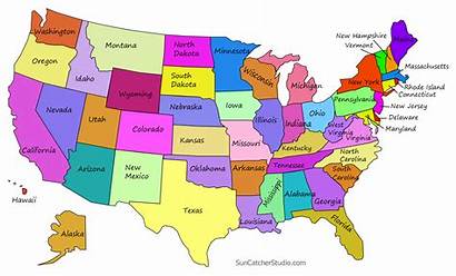 States Map Maps Printable Usa Names United