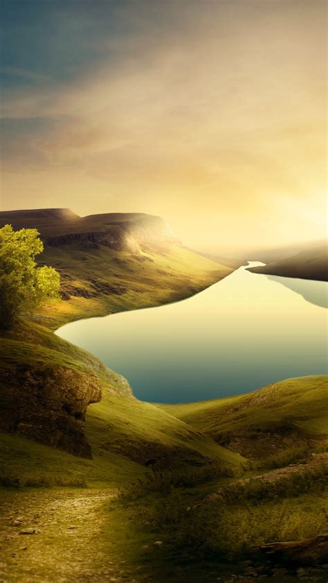 Download Wallpaper Dreamland Landscape 1242x2208