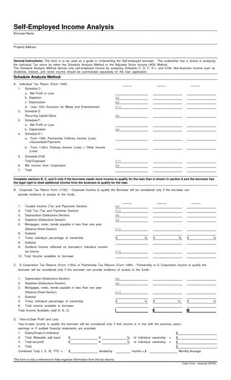 Genworth Rental Income Worksheet Printable Word Searches