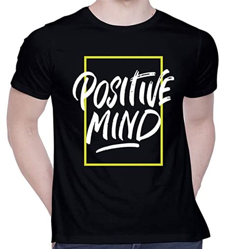 Buy Creativit Graphic Printed T Shirt For Unisex Positive Mind Tshirt