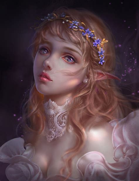 Wallpaper 1440x1874 Px Beautiful Blue Characters Elf Eyes Face Fairy Fantasy Girl