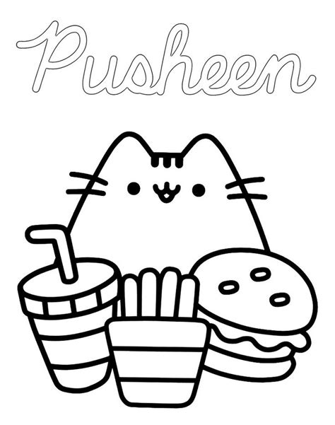 Kot Pusheen Do Kolorowania Dibujos Kawaii Para Imprimir Gatito Para Colorear Imagenes De