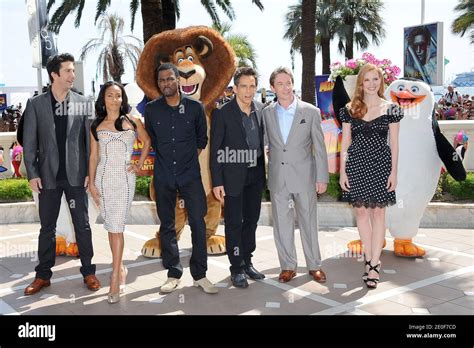 Jessica Chastain David Schwimmer And Ben Stiller Madagascar 3 Hi Res