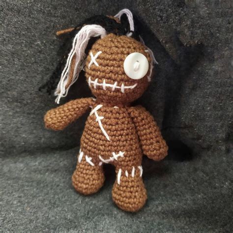 Brown Or Black Voodoo Doll Creepy Cute Doll For Witch Decor Etsy