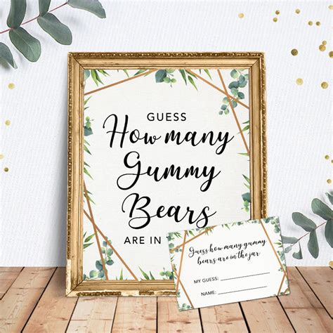 Guess How Many Gummy Bears Are In The Jar Game Baby Shower Etsy India