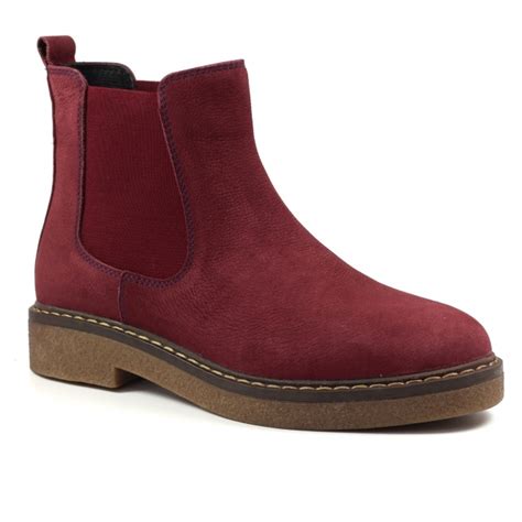 Skye Burgundy Suede Ankle Boot Ladies Boots From Lunar Shoes Uk
