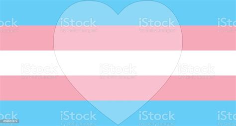 Transgender Pride Flag With Heart Stock Illustration Download Image Now Transgender Pride