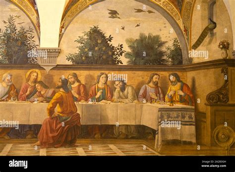 Last Supper Detail Fresco Domenico Ghirlandaio 1480 Refectory