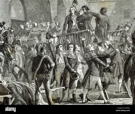 French Revolution 1789 The Girondins Out Of Prison To Go To The Stock