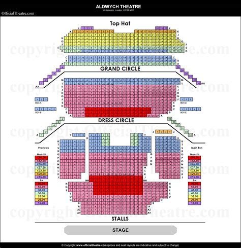 Aldwych Theatre London Seat Map And Prices For Beautiful