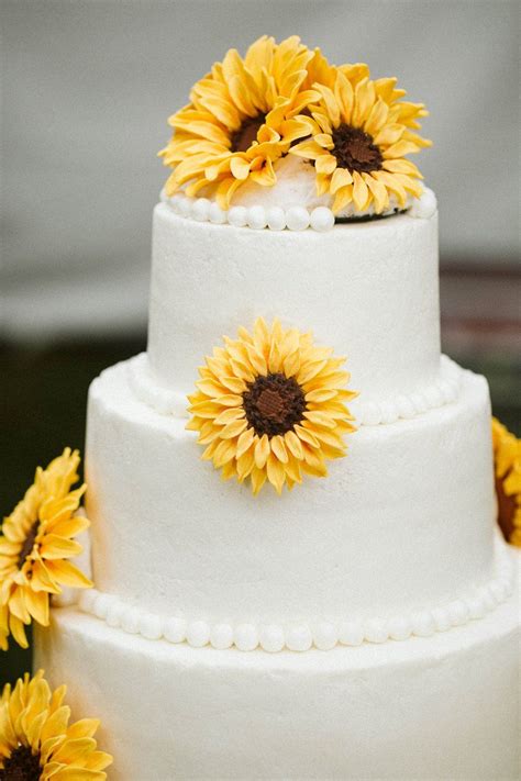 Sunflower Wedding Cake Decorations Maye Bassett