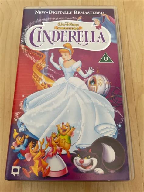 Disneys Cinderella Vhs Tape 1950 Digitally Remastered Pal Great