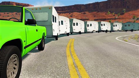 I Towed The Most Trailers I Could Beamng Drive Youtube