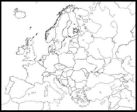 Mapa De Europa Para Colorear 🥇 Imágenes Para Imprimir Y Dibujar