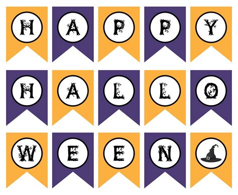 Free Halloween Printable Banner Alphabet