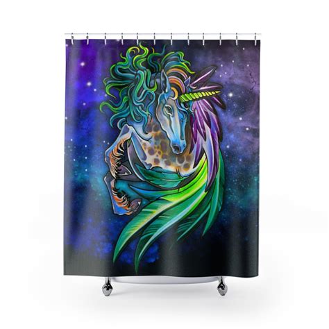 Magical Unicorn Shower Curtains Satyr Moon Style