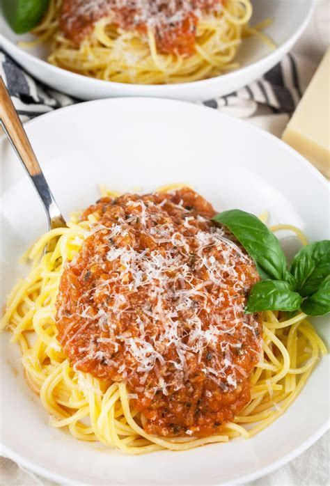 Healthy Homemade Spaghetti Sauce Recipe The Rustic Foodie®