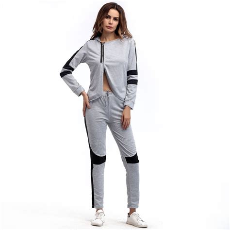 New Woman Tracksuits Set Pant Top Autunno Track Suit 2 Piece Clothing