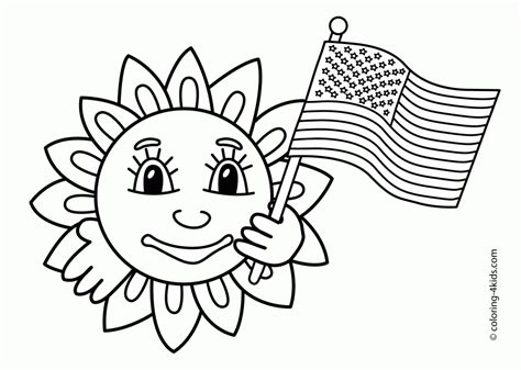 How many colors are in the us flag? Flag Day Coloring Pages - Kidsuki