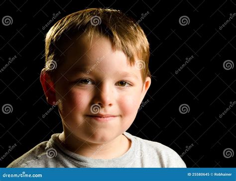Portrait Of Mischievous Smirking Child Stock Image Image Of Concept