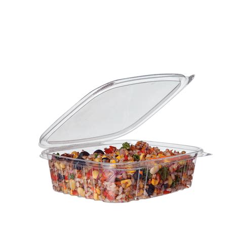 Eco Products 24oz Rectangular Pla Deli Container With Hinged Lid