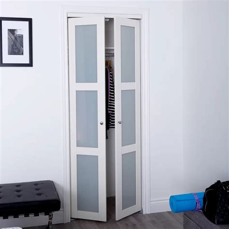 Renin Glass Pivot Door And Reviews Wayfair Bifold Closet Doors Pivot