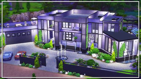Sleek Luxury Mansion The Sims 4 Speed Build No Cc Youtube