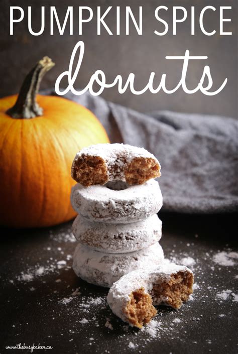 Pumpkin Spice Baked Donuts Powdered Sugar Donuts The