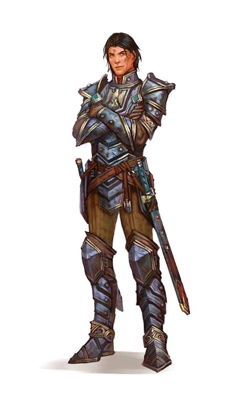 Male Human Sword And Shield Inquisitor Pathfinder Pfrpg Dnd Dandd 35 A71