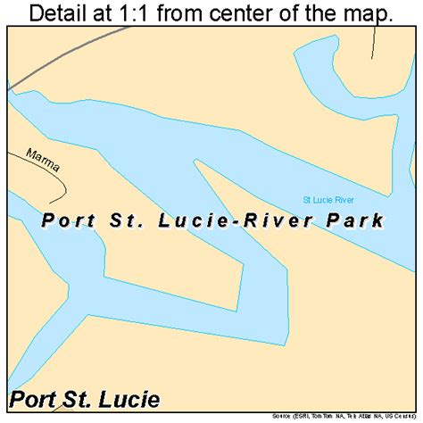 Port St Lucie River Park Florida Street Map 1258725