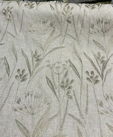 Lau Linen Flax Embroidered Floral Swavelle Fabric By The Yard Etsy