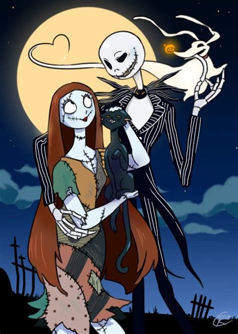 Jack And Sally And Friends Wish You A Happy Halloween Sally