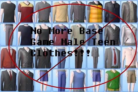 Mod The Sims No More Base Game Clothes Male Teens