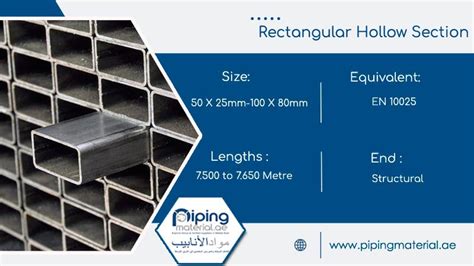 Rectangular Hollow Section Galvanised Steel RHS Box Section Sizes