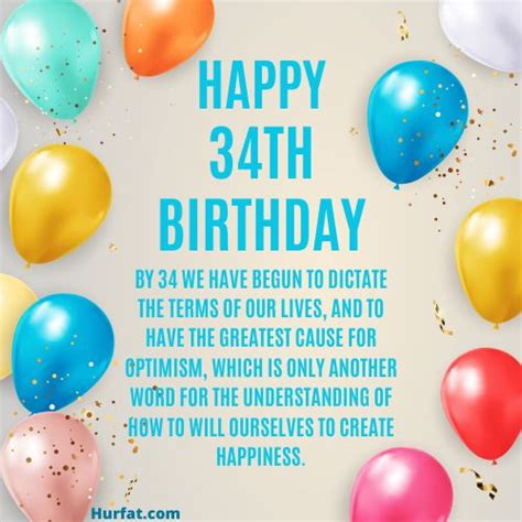 70 Awesome Happy 34th Birthday Quotes And Wishes Massages And Images