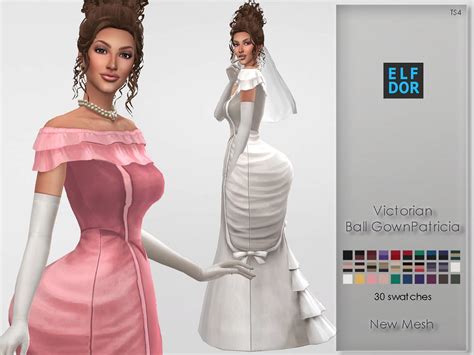 The Sims Resource Victorian Ball Gown Patricia