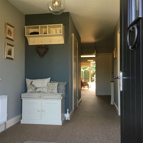 Hallway Entrance Painted In Farrow And Ball Pavilion Grey And Downpipe