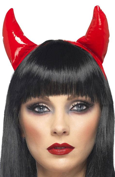 Red Devil Horns On A Headband Devil Horns Halloween Costume Accessory